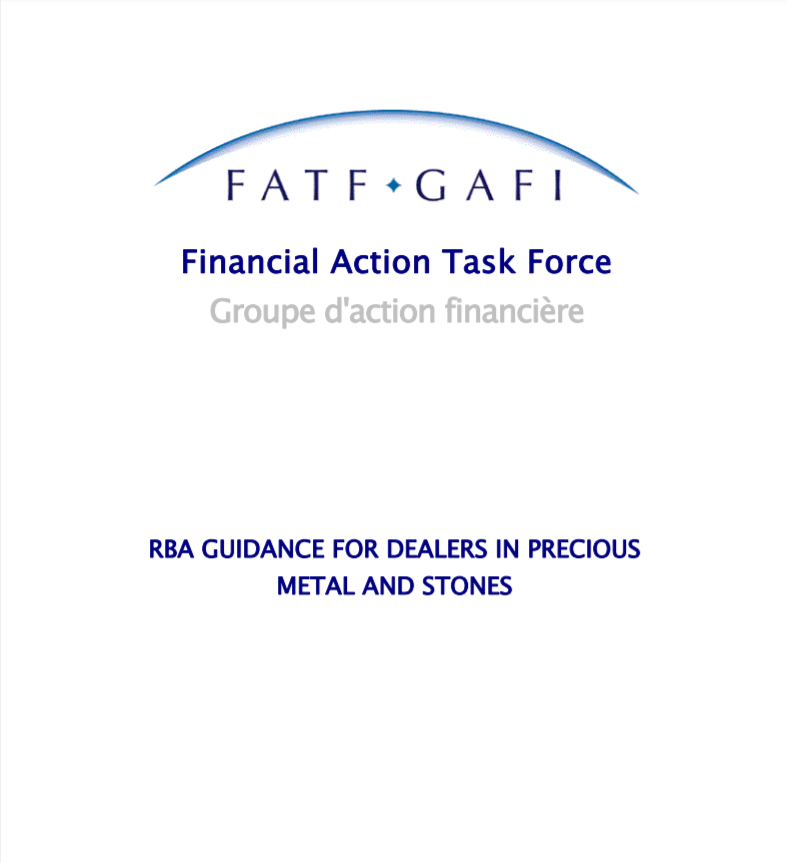 RBA Guidance for dealers in precious metal and stones